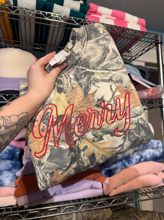 Camo Merry Crewneck