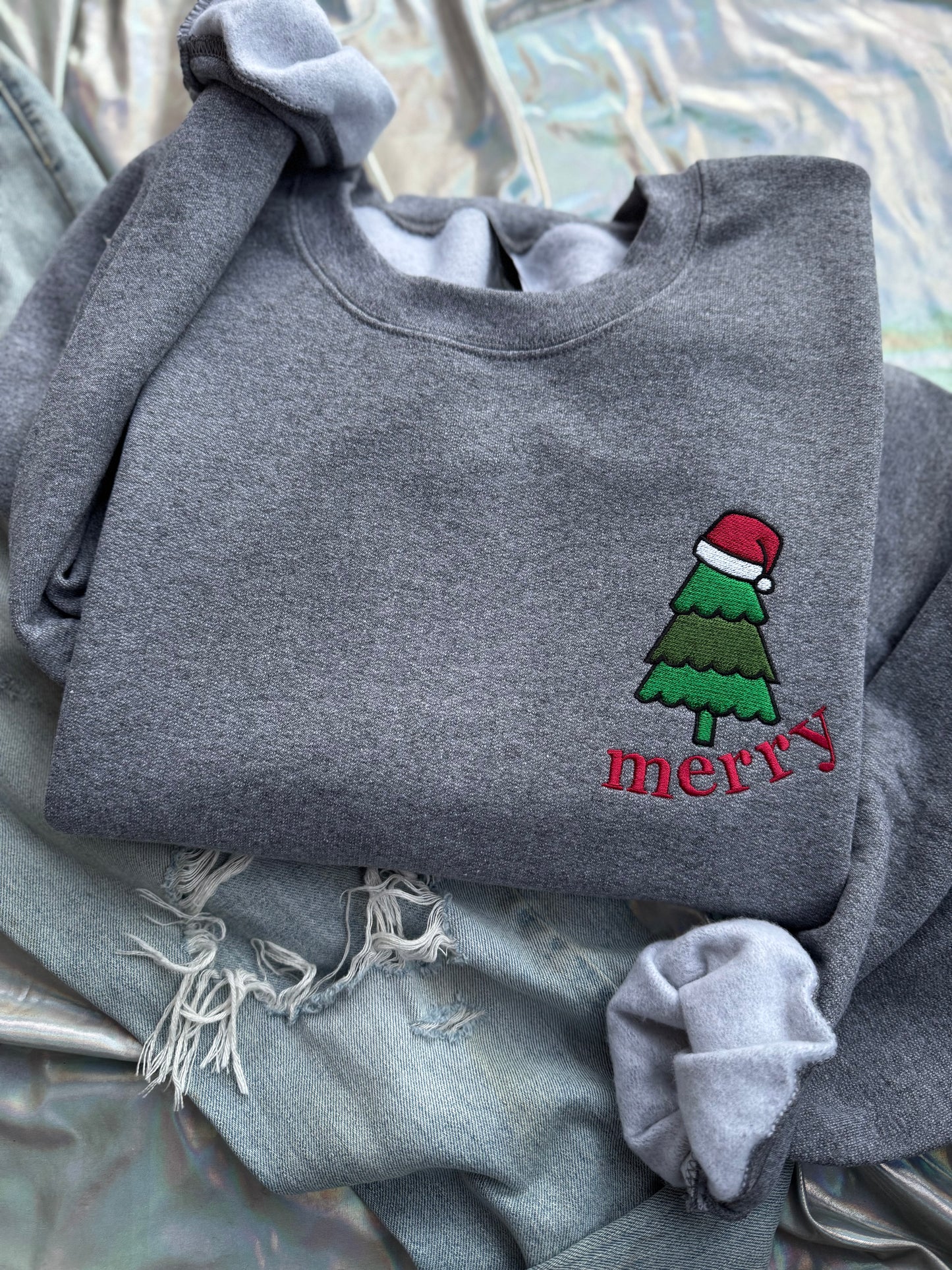 Merry Christmas Tree Crewneck