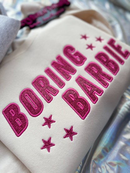 Boring B*rbie Glitter Crewneck