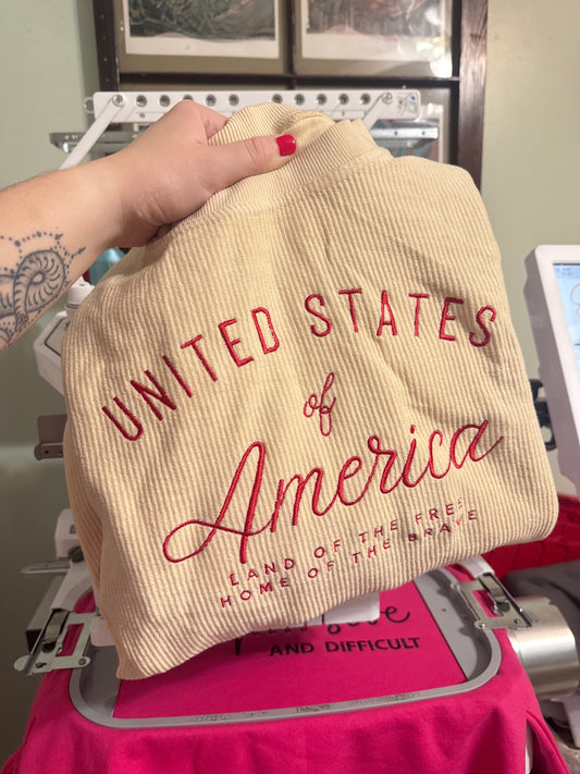 USA Corded Crewneck