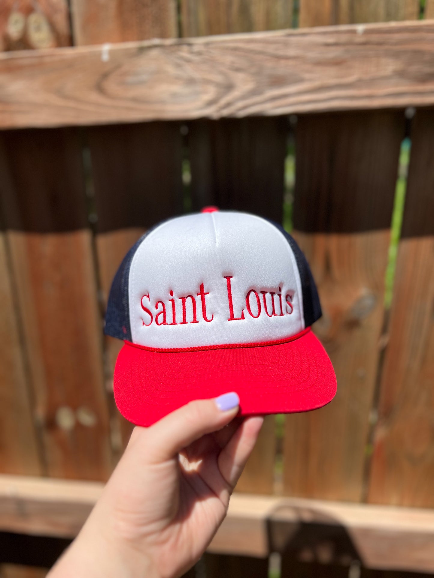 Saint Louis Embroidered Trucker Hat