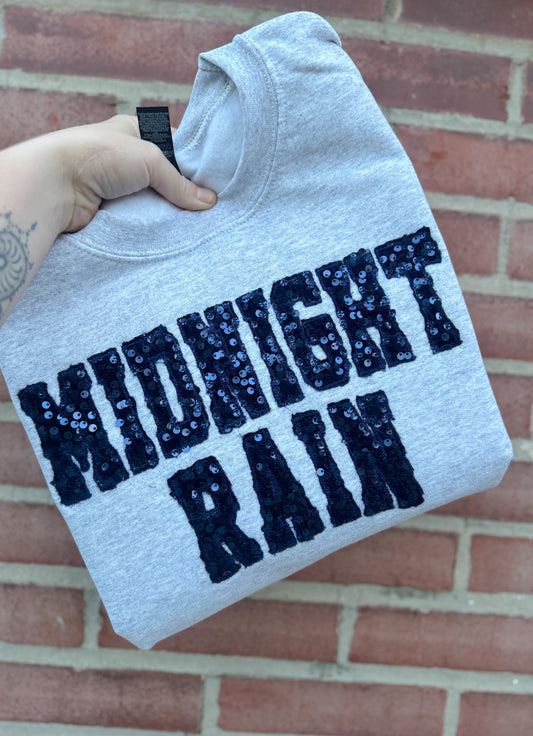 Midnight Rain Sequin Crewneck