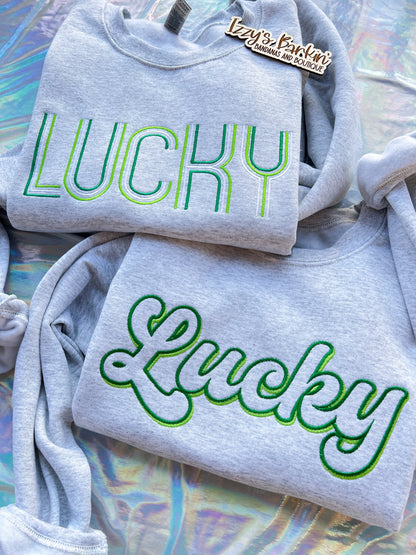 LUCKY Three Line Crewneck