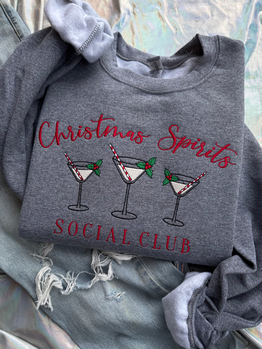 Christmas Spirits Social Club Crewneck