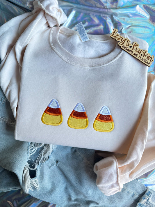Glitter Candy Corn Crewneck