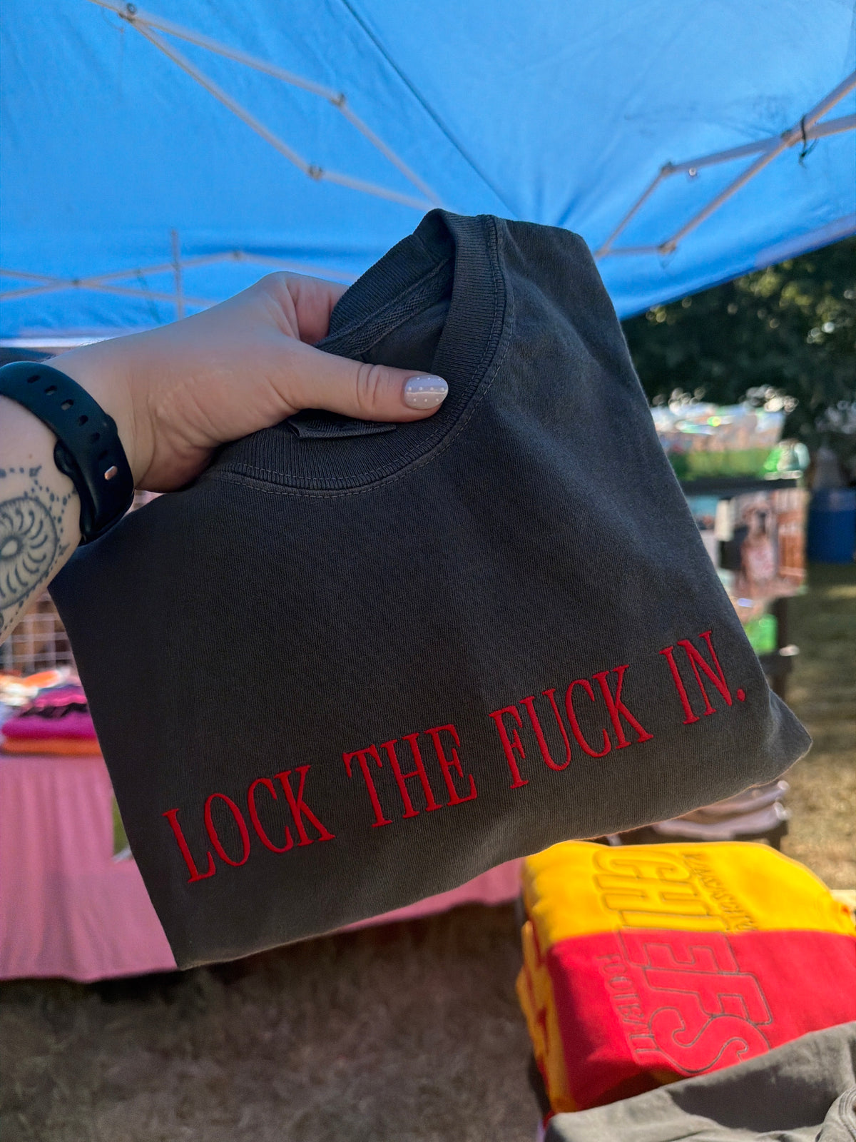 Lock the fuck in CROPPED tee