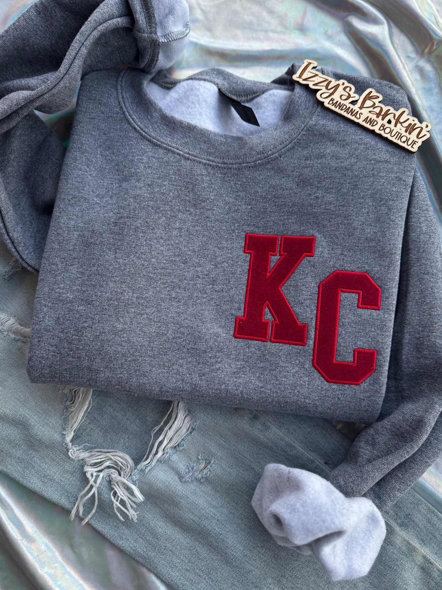 Suede KC Crewneck