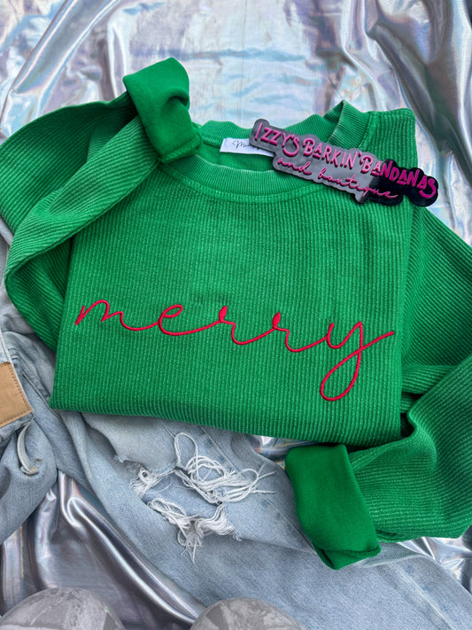 Merry Corded Crewneck