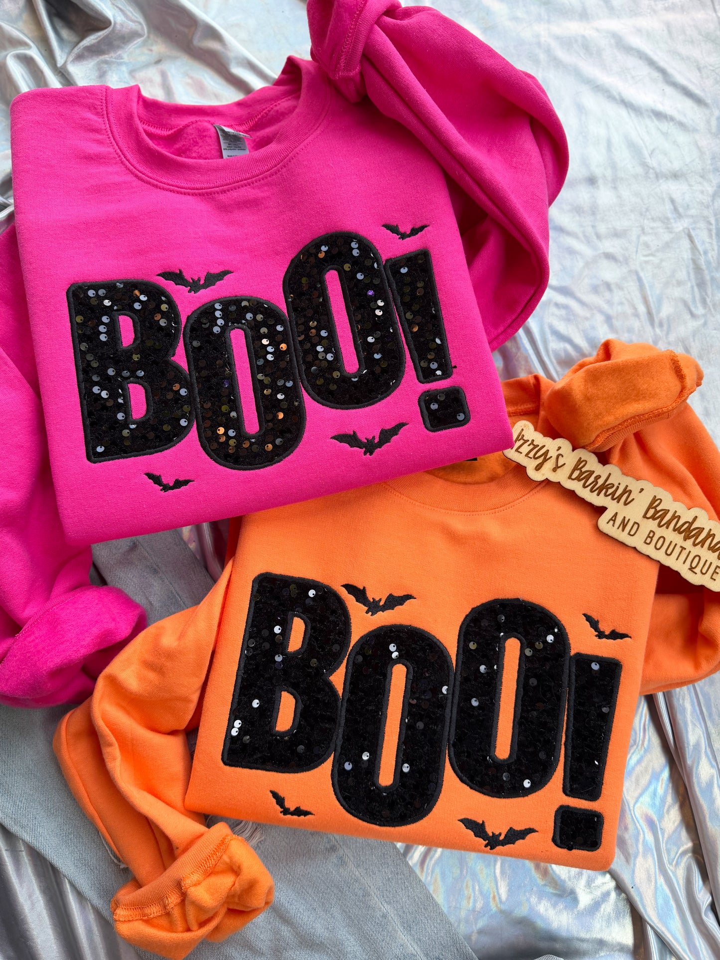 BOO! Sequin Crewneck