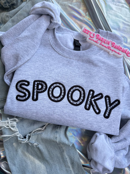 3D Spider Web SPOOKY Crewneck