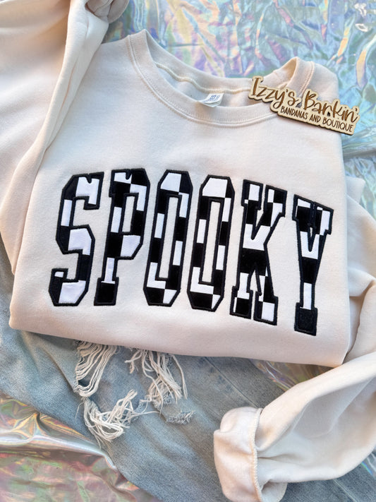 Checkered Spooky Crewneck