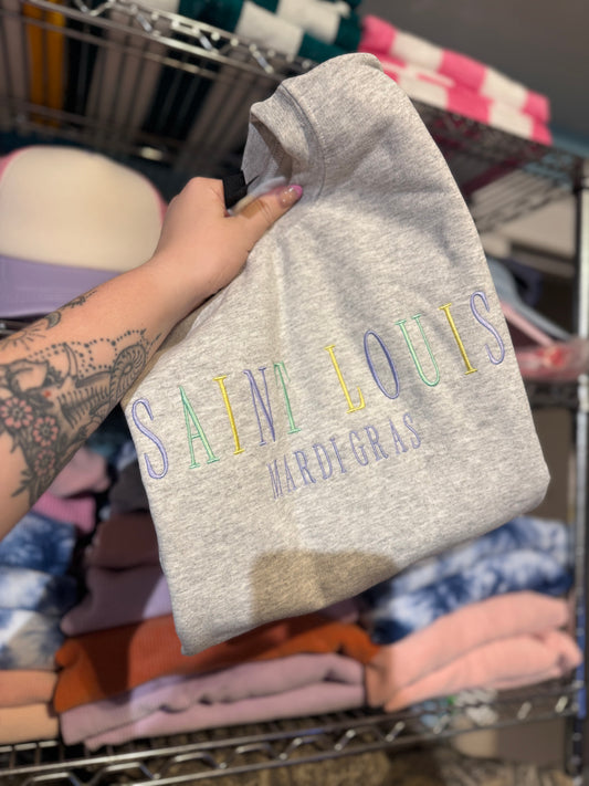 Pastel STL Mardi Gras Crewneck