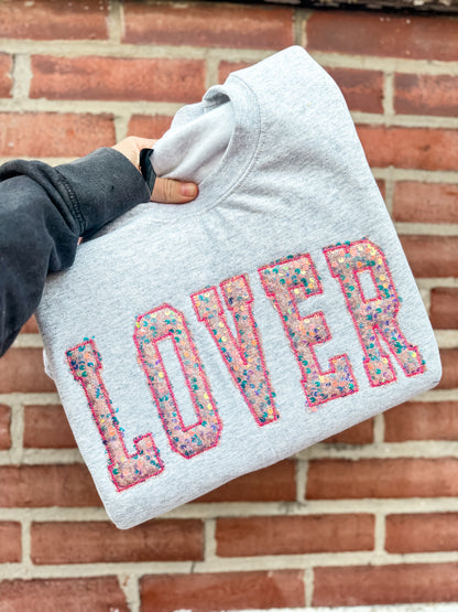 CUSTOM WORD Sequin Crewneck