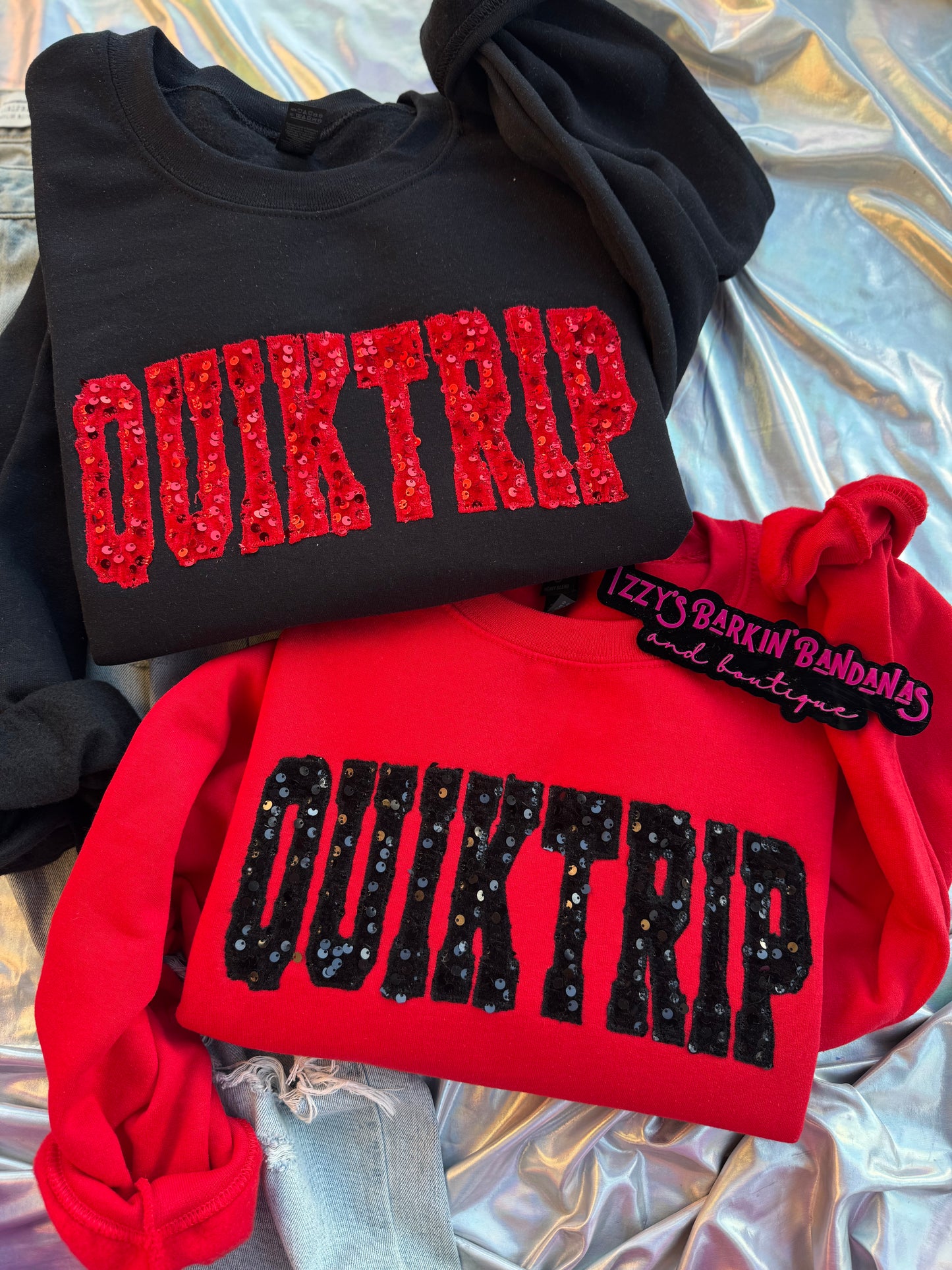 Custom Listing: QUIKTRIP Sequin Crewneck