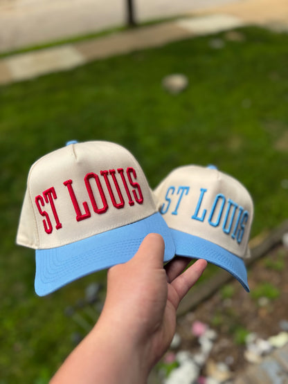 Two Tone Baby Blue ST LOUIS 3D Hat