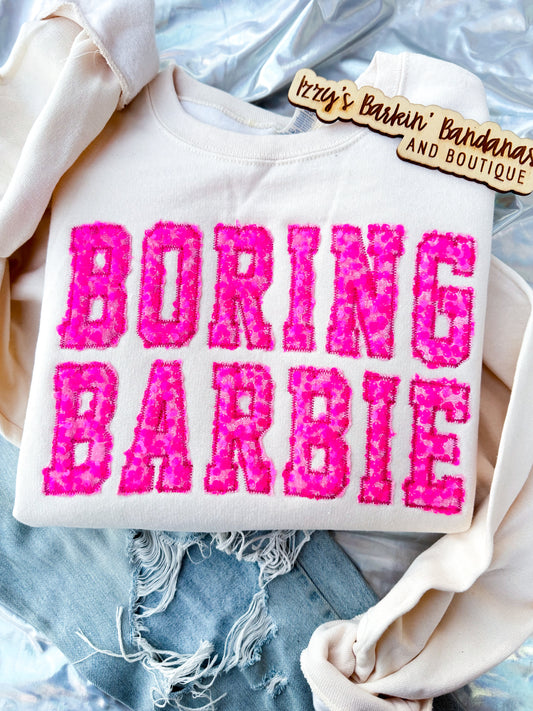 BORING BARB*E Sequin Crewneck