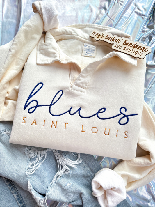 STL Hockey Collared Crewneck