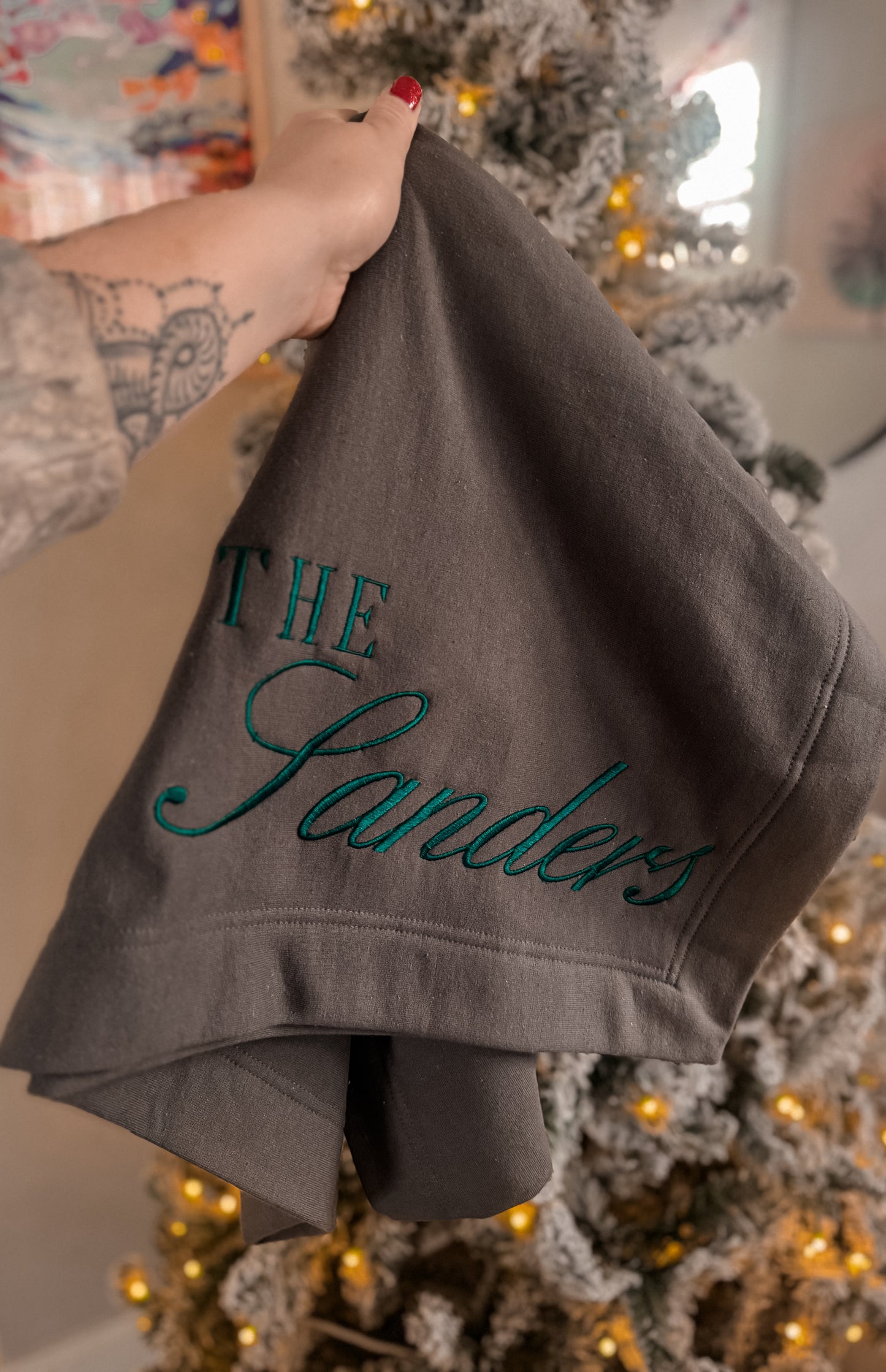 Embroidered Family Name Blanket