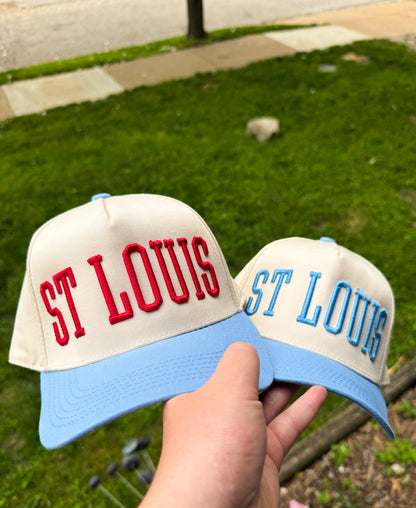 Two Tone Baby Blue ST LOUIS 3D Hat