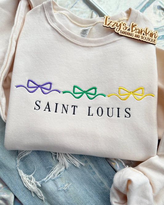 Mardi Gras Bows Crewneck