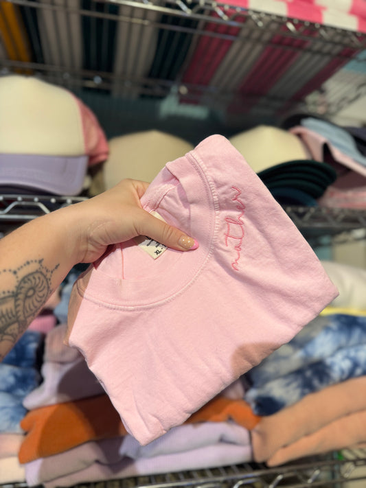 Mother Collar Tee Light Pink