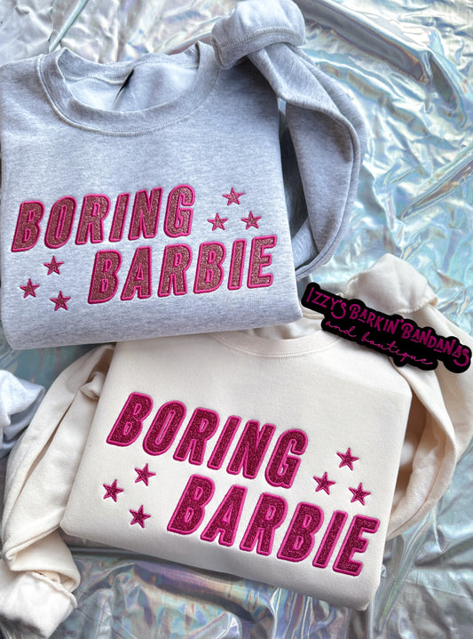 Boring B*rbie Glitter Crewneck