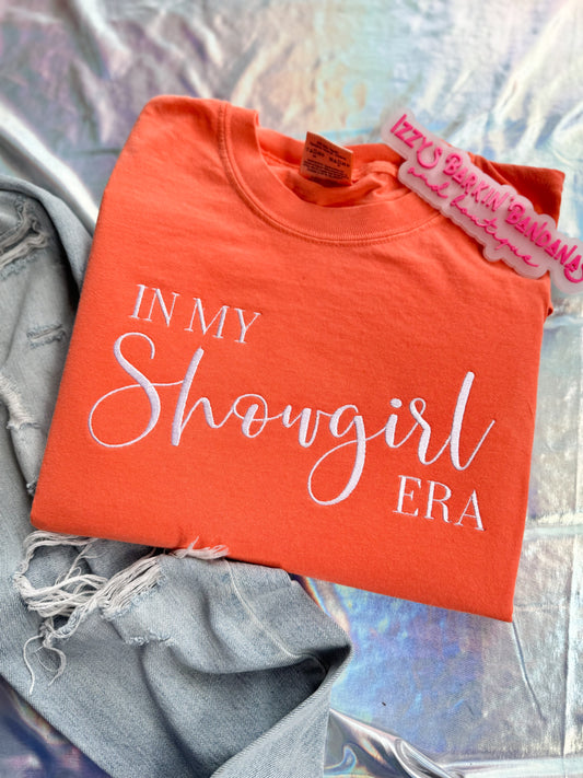 Cursive In My Showgirl Era Tee/Crewneck