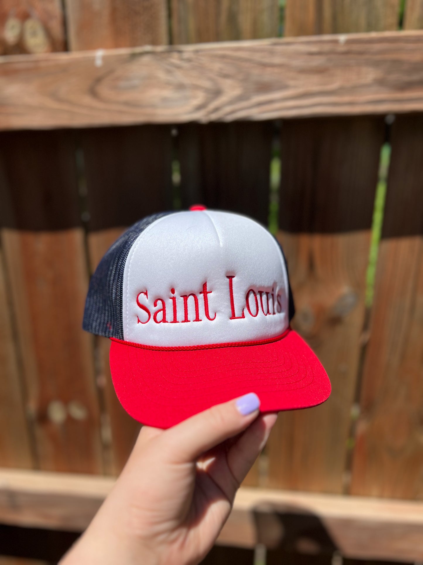 Saint Louis Embroidered Trucker Hat