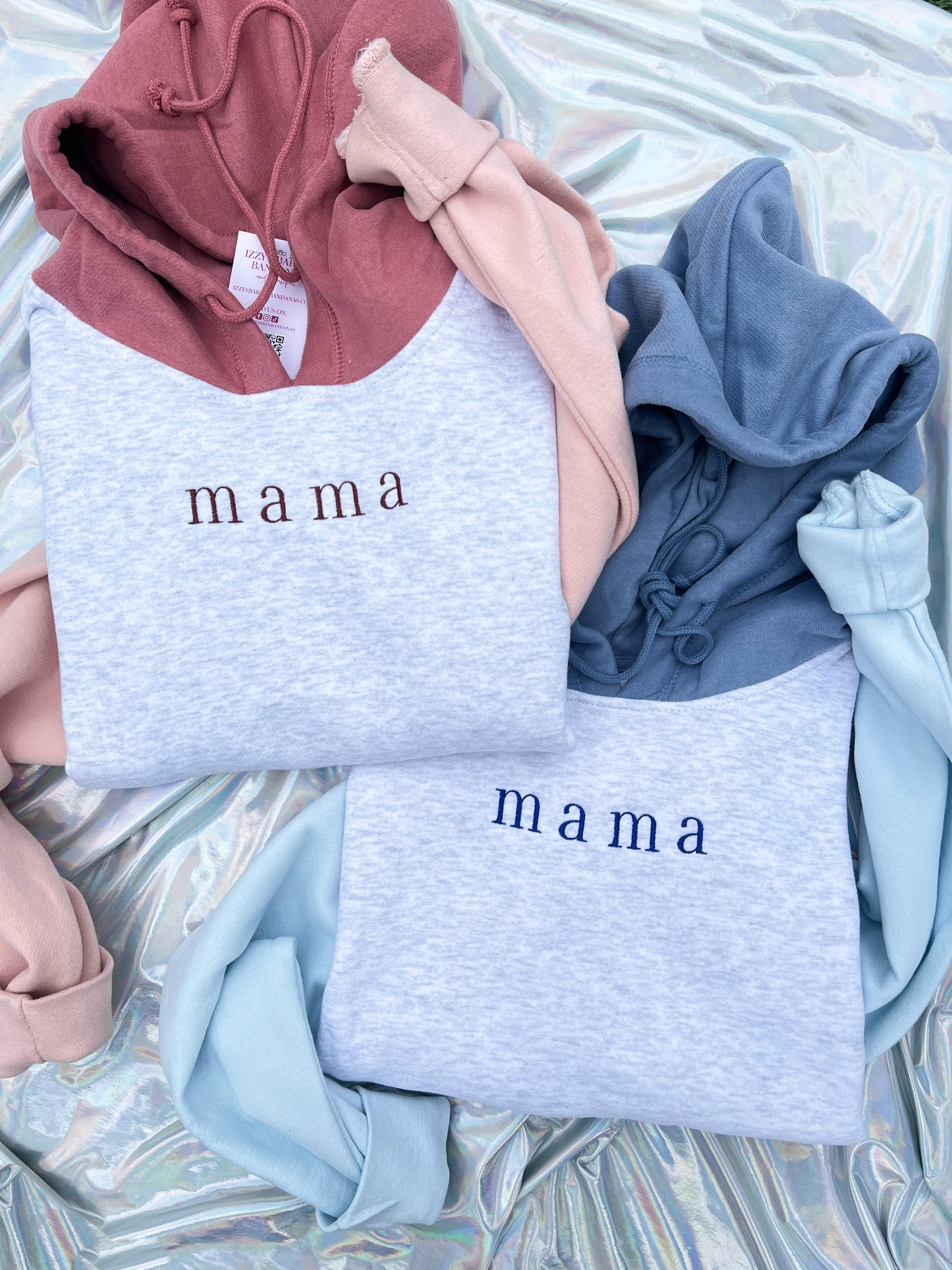 Colorblocked mama (customizable) Hoodie