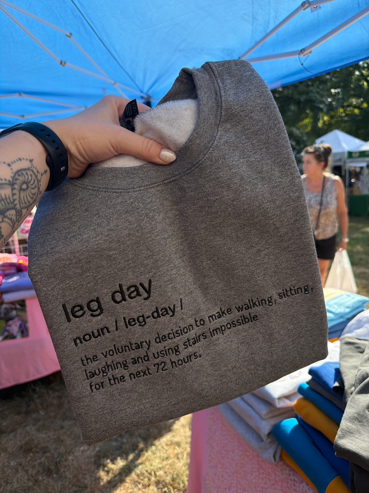 Leg day definition sweatshirt