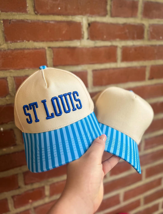 Two tone Blue Stripe ST LOUIS Hat