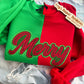 Merry Glitter Split Crewneck