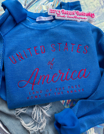USA Corded Crewneck