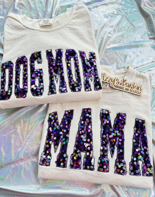 Fall MAMA (custom) Sequin Tees