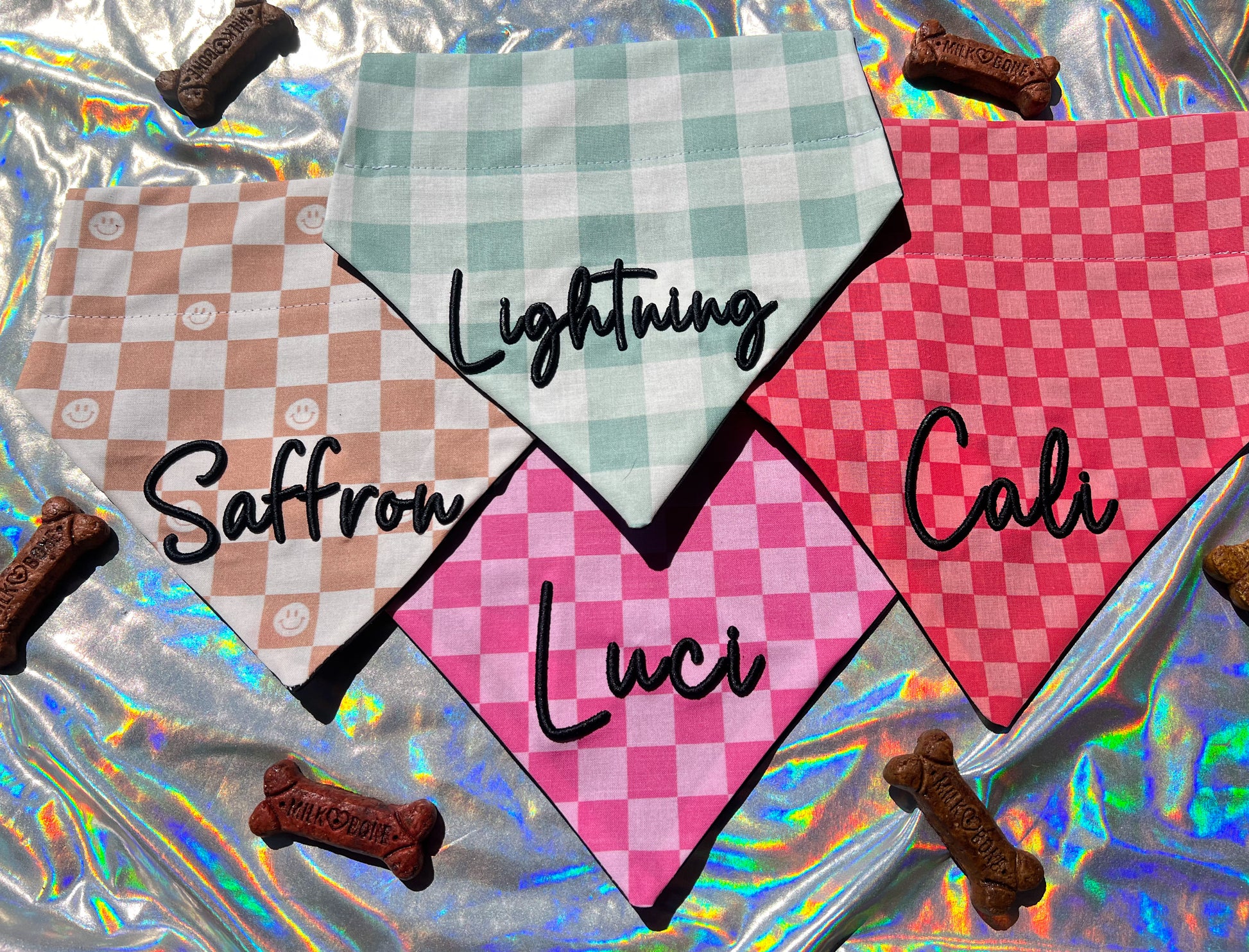 3D Embroidered Dog Bandana – Izzy's Barkin' Bandanas