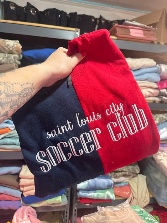 Split STL Soccer Crewneck