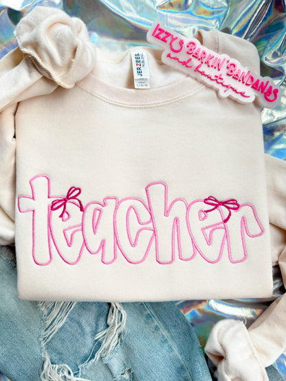 Teacher with Bows Crewneck