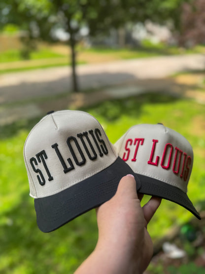 Two Tone Black ST LOUIS 3D Hat