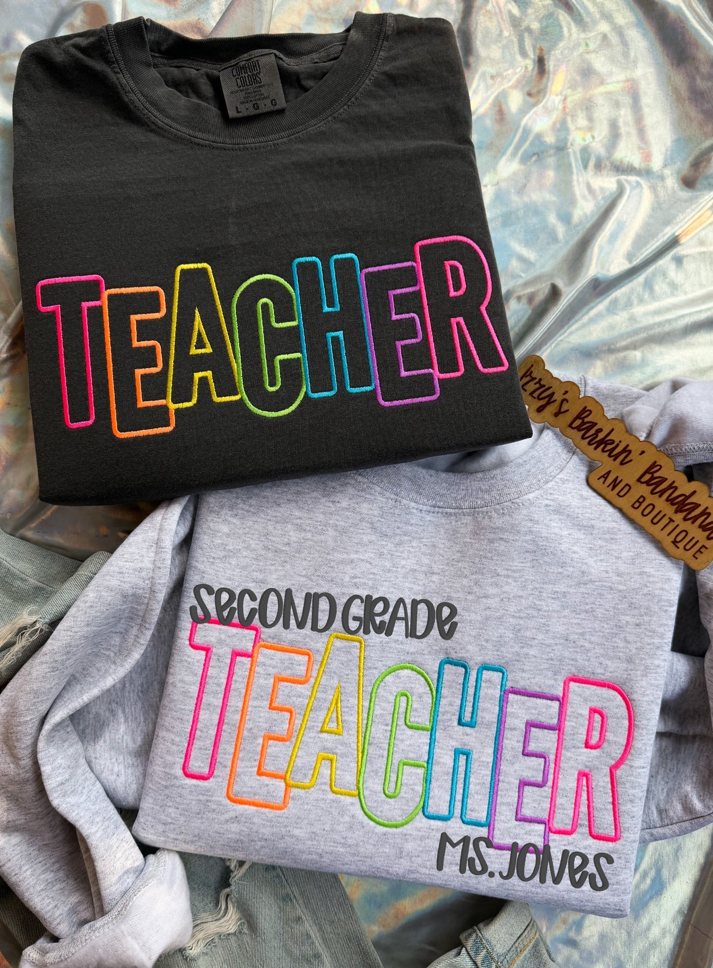 Neons TEACHER Tee/Crewneck