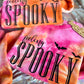 Pink/Orange Feeling SPOOKY Tie Dye Crewneck
