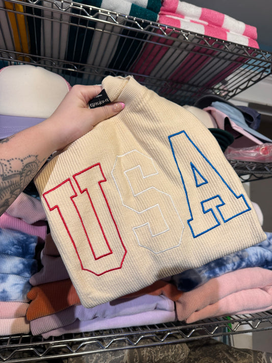 USA Corded Crewneck
