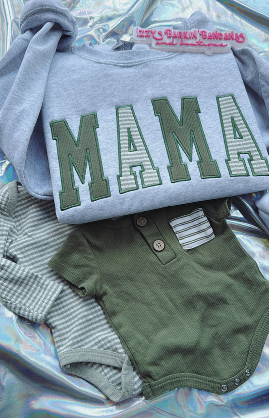 MAMA Varsity Style Lettering Keepsake Crewneck