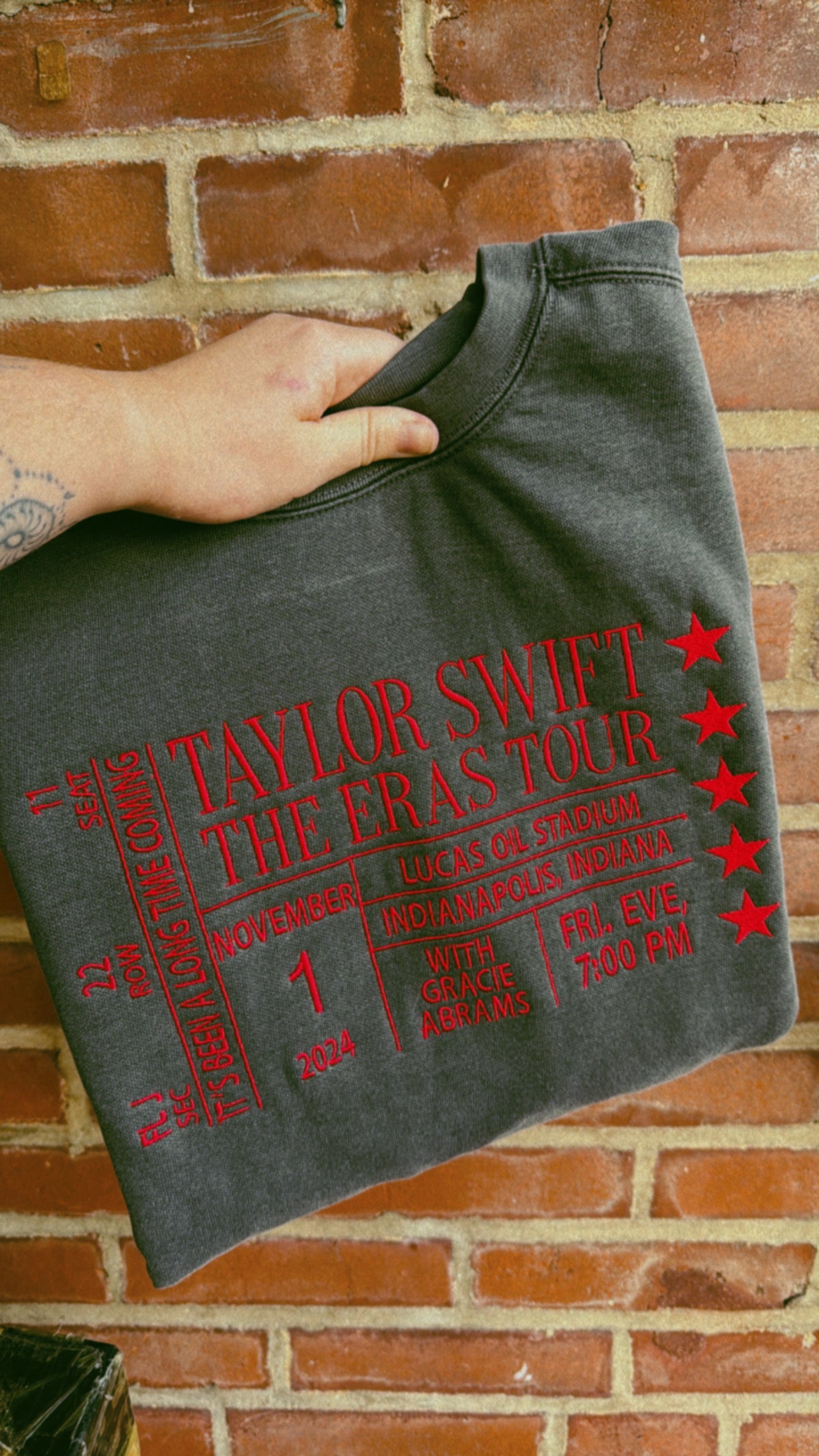 Taylor Concert Embroidered Crewneck