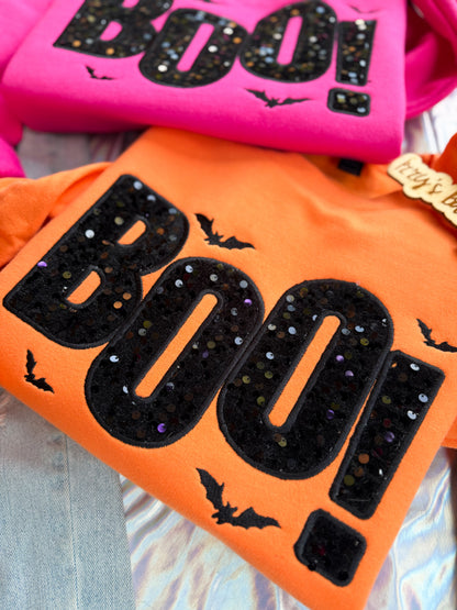 BOO! Sequin Crewneck
