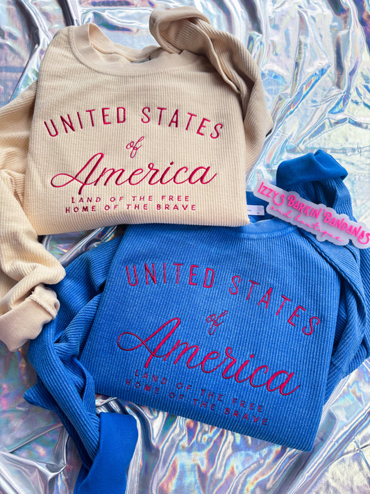 USA Corded Crewneck