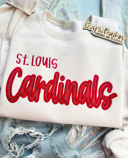 Glitter STL Baseball Crewneck
