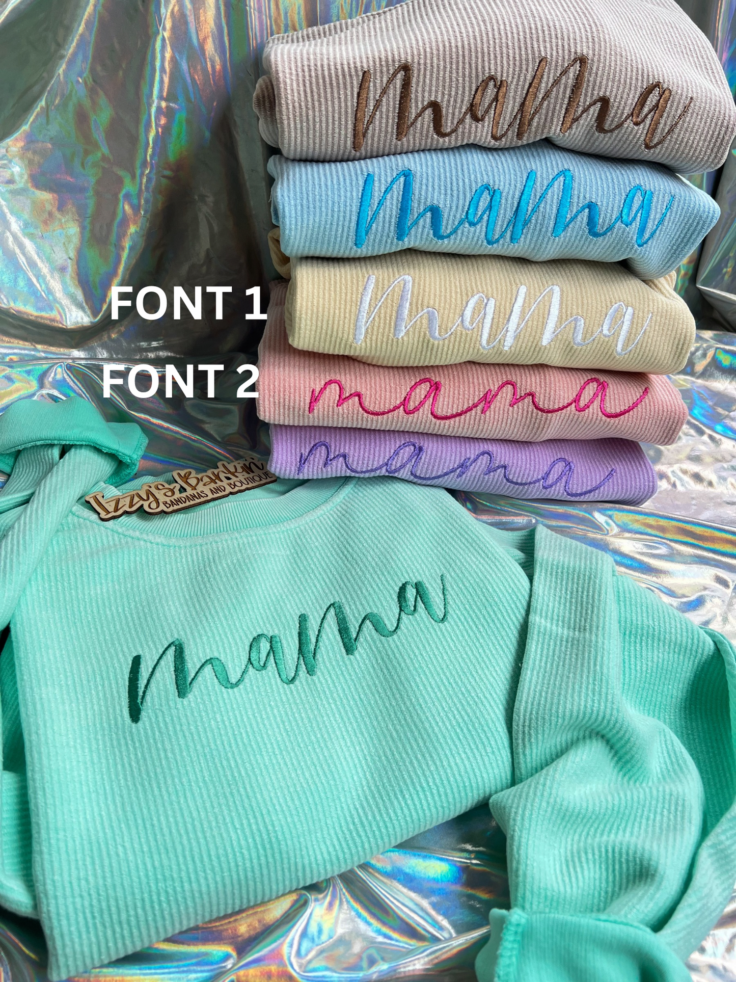 Mama Corded Crewneck (ready by mothers day)