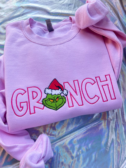Embroidered Green Man Crewnecks