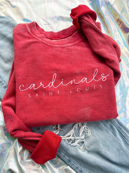 STL Baseball Corded Crewneck