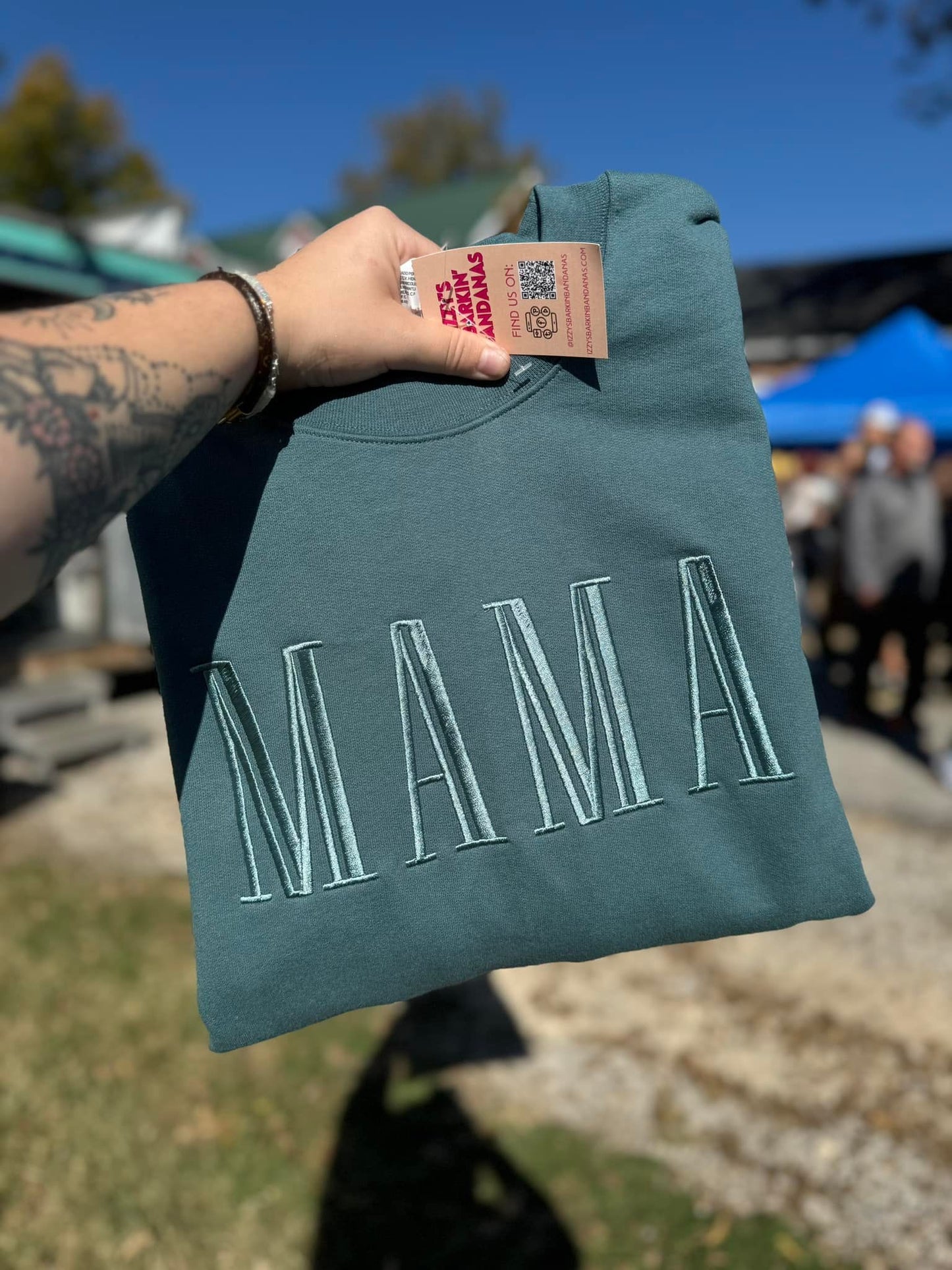 Turquoise MAMA Crewneck